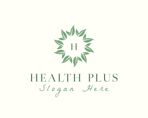 Organic Wreath Leaves Vegan  logo design