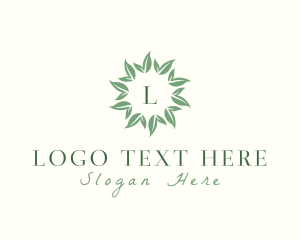Organic Wreath Leaves Vegan  Logo