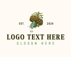 Map - Korea Pine Cones logo design