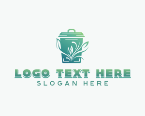 Compost Bin - Sustainable Garbage Compost logo design