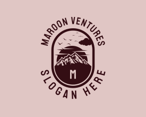 Mountain Backpacking Scenery logo design
