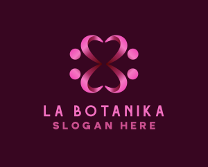Orphanage - Heart Ribbon Community logo design