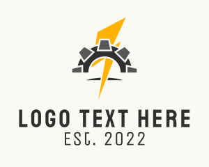 Lightning - Industrial Electric Gear logo design