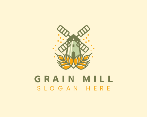 Flour Mill Wheat logo design