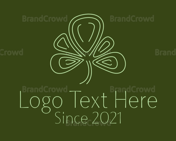Minimalist Clover Leaf Logo