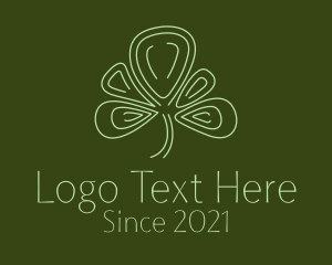 Green - Minimalist Clover Leaf logo design