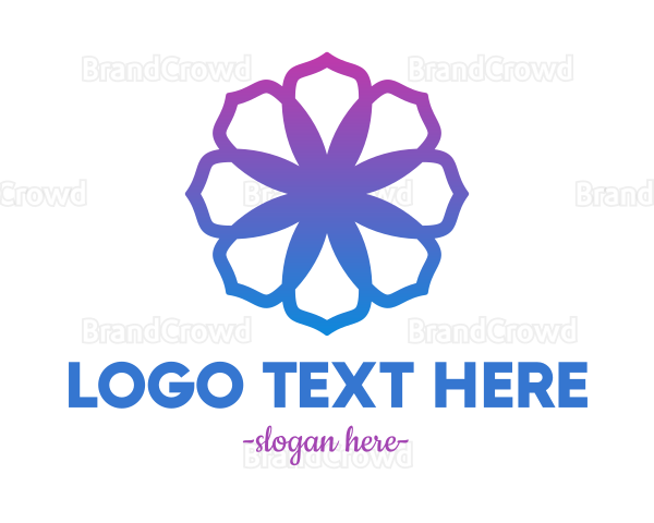 Purple Flower Petals Logo