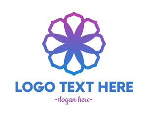 Green And Purple - Purple Flower Petals logo design