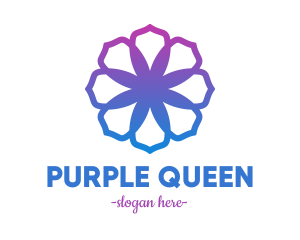 Purple Flower Petals logo design