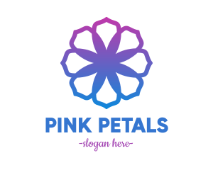 Purple Flower Petals logo design