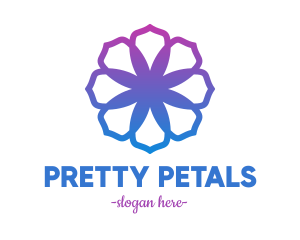 Purple Flower Petals logo design