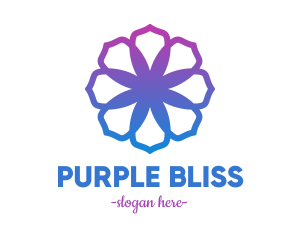 Purple Flower Petals logo design