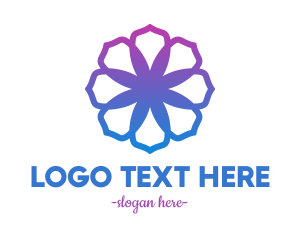 Xenon - Purple Flower Petals logo design