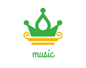 Fluid - Water Spa Crown logo design