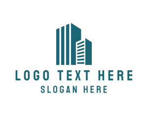 Office Space - Modern Building City Structure logo design
