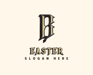 Creative Gothic Bar Letter B Logo