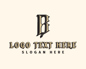 Premium - Gothic Bar Letter B logo design