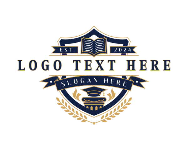 Toga Hat - Academic University Crest logo design