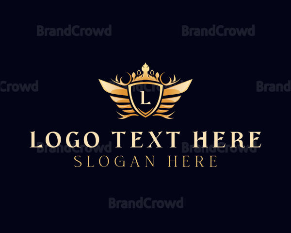 Wing Crown Shield Logo