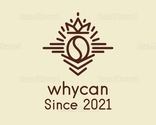 Brown Coffee Crown Logo