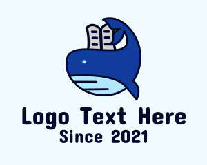 Marine Animal - Blue Whale Publishing logo design
