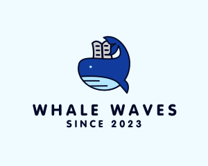 Whale - Book Whale Publishing logo design