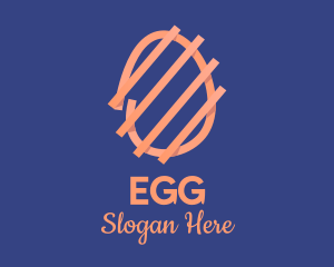 Orange Modern Egg logo design
