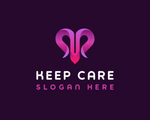 Heart Love Care logo design