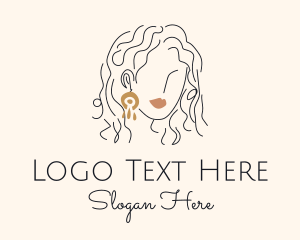 Makeup - Makeup Lady Style Earring logo design