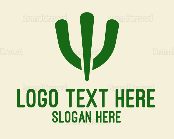 Simple Green Cactus Logo