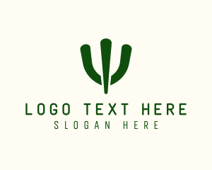 Gardening - Simple Green Cactus logo design