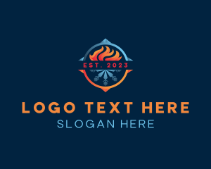 Glacier - Fire Snowflake Facility logo design