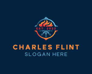 Blaze - Fire Snowflake Facility logo design