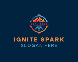 Fire Snowflake Facility logo design