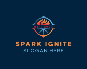 Fire Snowflake Facility logo design