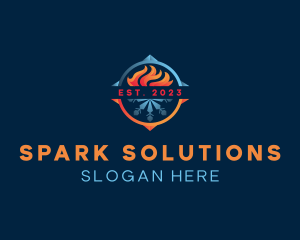 Ignite - Fire Snowflake Facility logo design