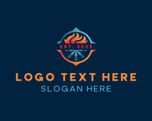 Ice - Fire Snowflake Facility logo design