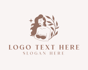 Brassiere - Woman Lingerie Fashion logo design