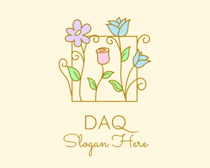 Minimalist Plant Flowers Logo