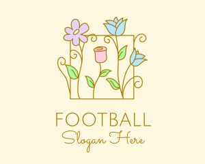 Minimalist Plant Flowers Logo