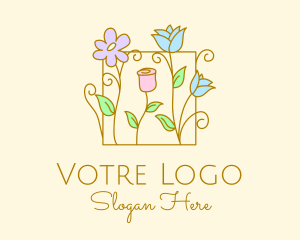 Spring - Minimalist Plant Flowers logo design
