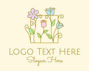 Care - Minimalist Plant Flowers logo design