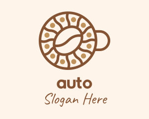 Festive Coffee Bean Cup Logo