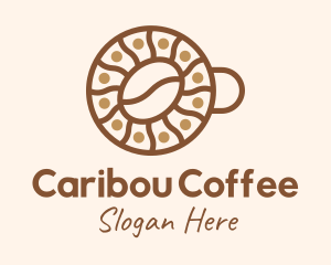 Festive Coffee Bean Cup logo design