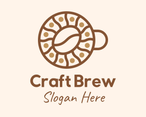 Festive Coffee Bean Cup logo design