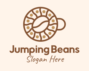 Festive Coffee Bean Cup logo design