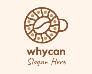 Coffee Farm - Festive Coffee Bean Cup logo design