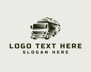 Haulage - Green Smoke Truck logo design