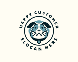 Happy Dog Bone Treat logo design