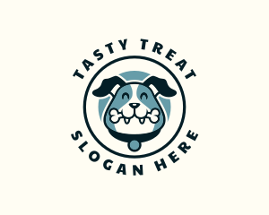 Happy Dog Bone Treat logo design